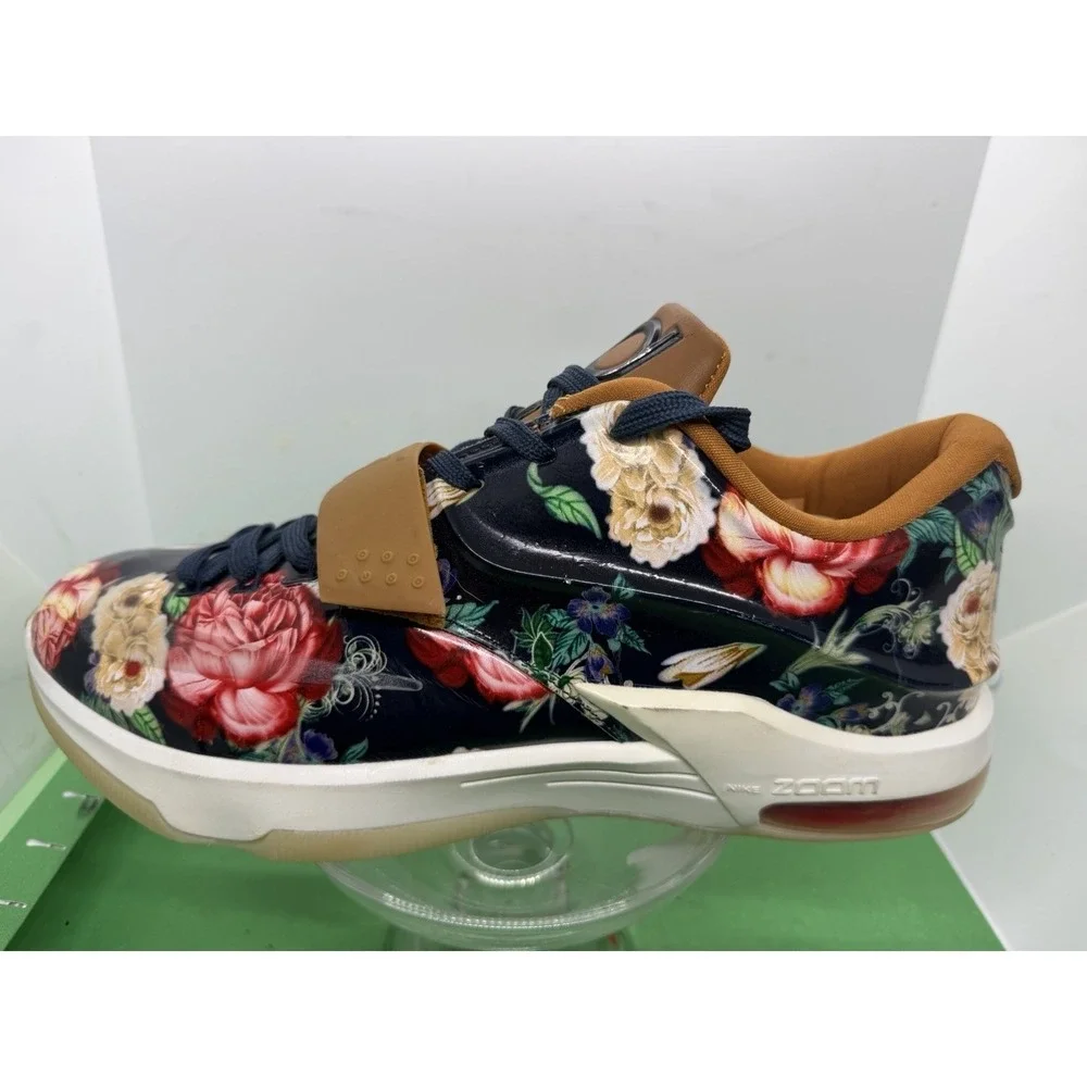 Nike KD 7 EXT Floral QS Midnight Navy Hazelnut 726438-400 Mens Size 11 Sneaker